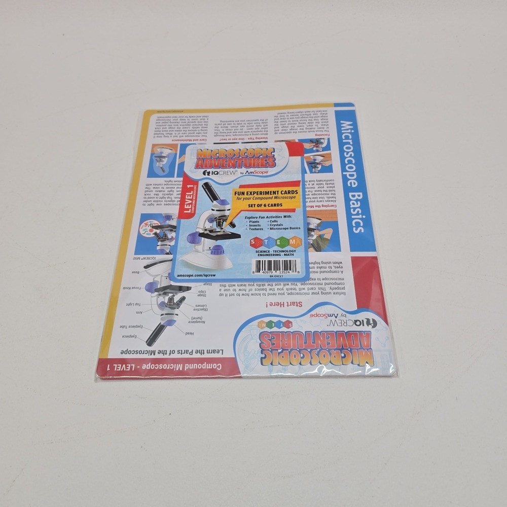 IQCrew - Microscope Experiment & Activity Cards for Kids & Students - Microsc...